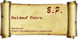 Baldauf Petra névjegykártya